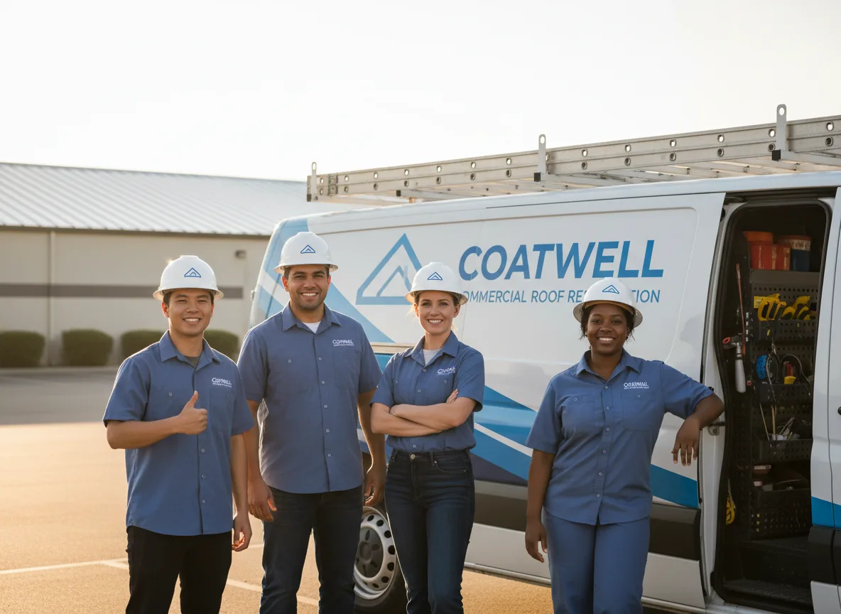 Commercial roof coating company in Glidden, TX