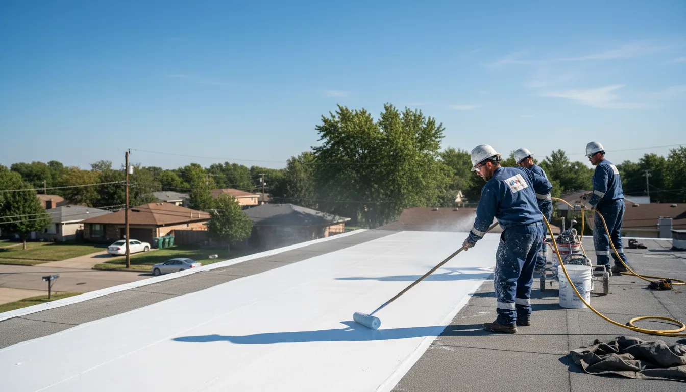 Commercial roof coating in Glidden, TX near me